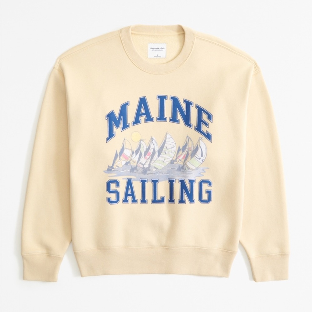 Women’s Abercrombie and Fitch East Coast Destination Vintage Sunday Crew